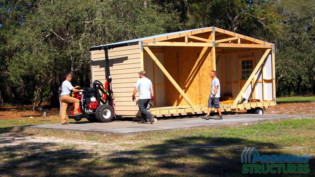 Shed delivery and set up Robin sheds Probuilt Structures Sheds For Sale In Central Florida Shed in citrus county and sheds in marion county