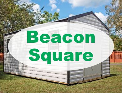 Probuilt Structures Sleel Building Storage Building Sheds She Sheds Man Cave Logo sheds for sale Beacon square