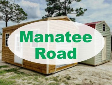Probuilt Structures Sleel Building Storage Building Sheds She Sheds Man Cave Logo sheds for sale MANATEE ROAD