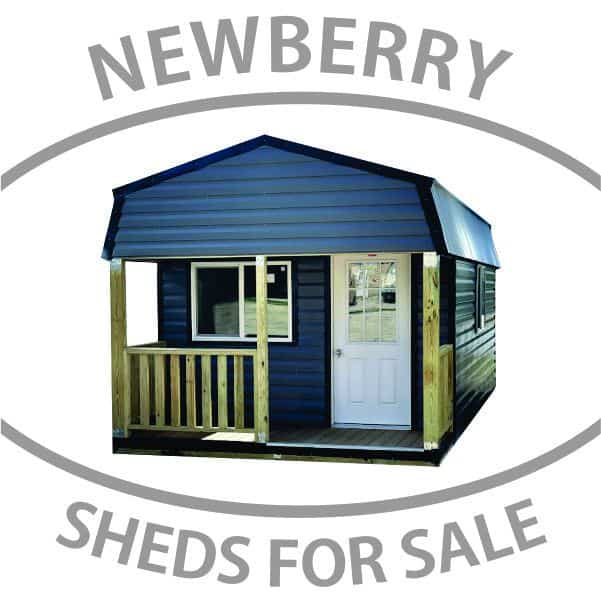 Newberry sheds for sale Gambrel Lofted cabin Shed Style Porch