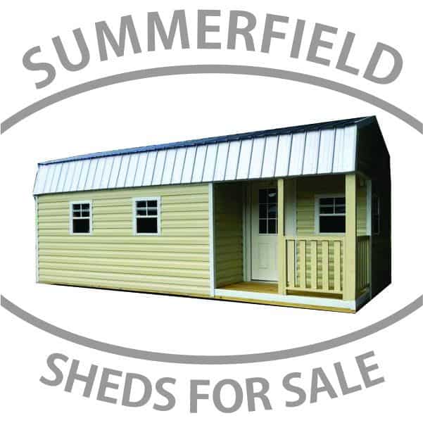 SUMMERFIELD SHEDS FOR SALE Side Lofted Gambrel Barn Shed Style Porch Model