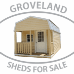 Sheds for sale in Groveland Gambrel Lofted Cabin Shed Style Porch Shed