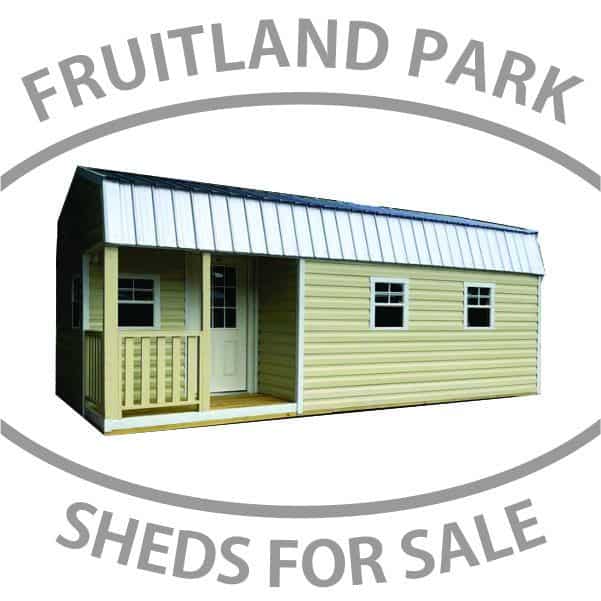 sheds for sale in Fruitland Park Gambrel Side Lofted Porch