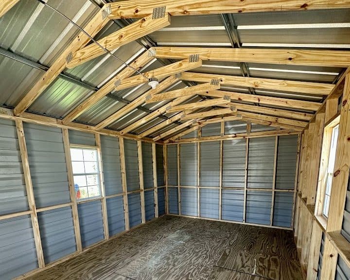 10x20 shed interior