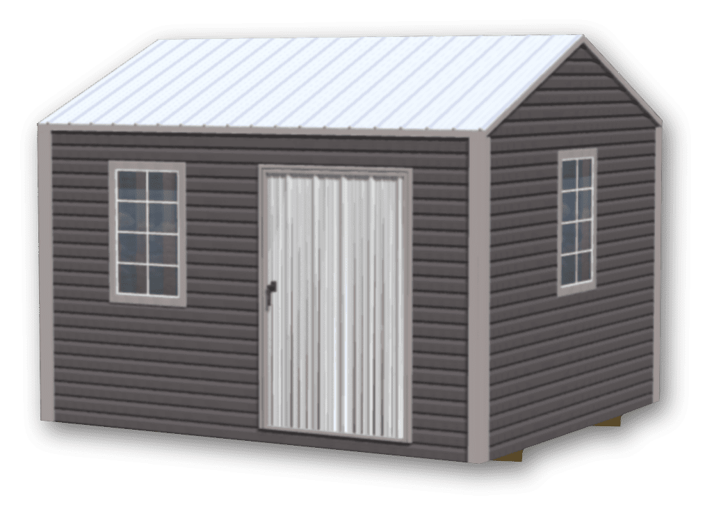Wooden and metal 10x12 storage building robin sheds
