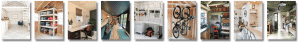 Transformed 14x14 portable storage Sheds interior with multiple design ideas, including cozy seating, a compact workspace, ample storage, and personalized decor.