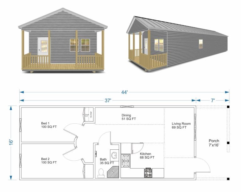 Tiny Home Floor Plan Gallery - Robin Sheds