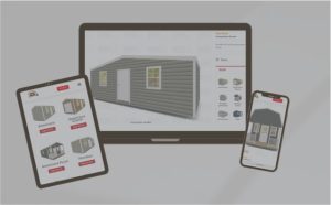 3D shed designer tool showcasing sheds for sale near me