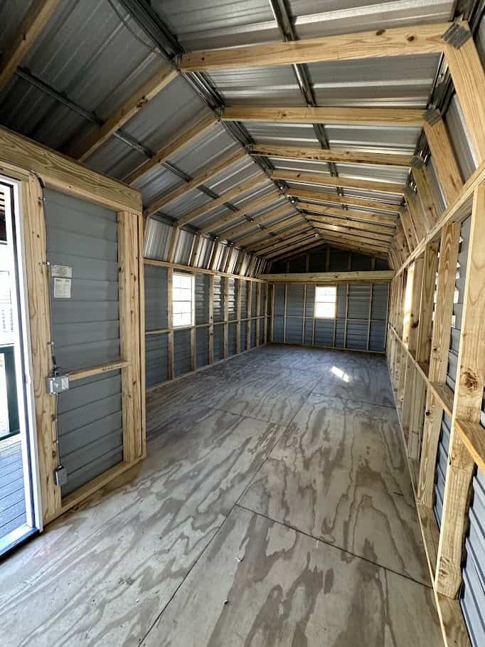 Backyard storage shed house with flexible rent-to-own options