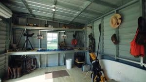 Outdoor tool shed in Orange County