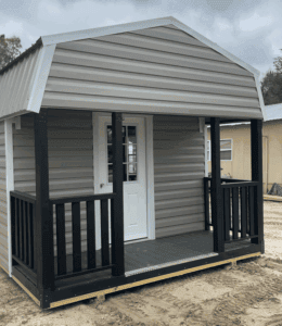 12×20 Gambrel Cabin Shed with Porch
