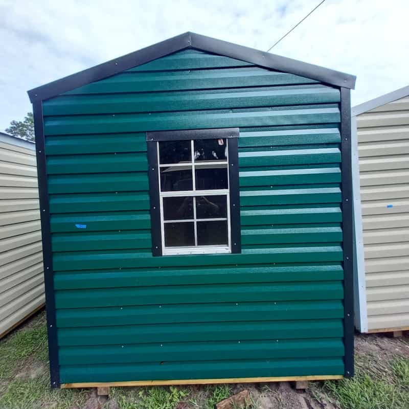 8x10 Americana Steel Shed Green - Image 2